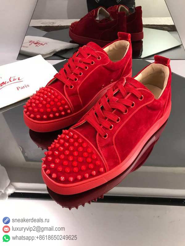CHRISTIAN LOUBOUTIN UNISEX SNEAKERS RED RIVETS D8010260
